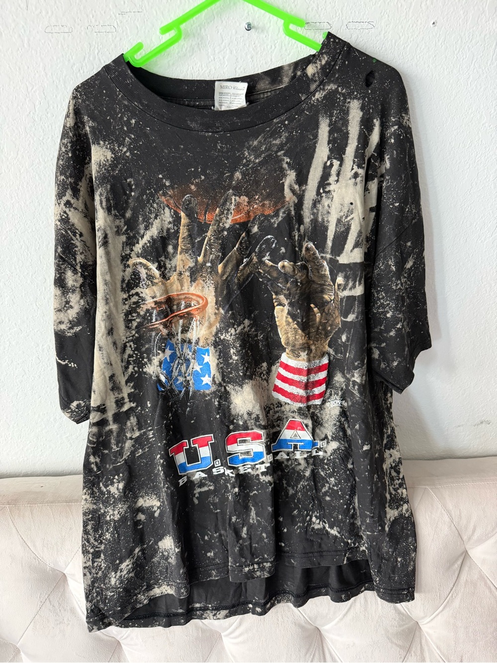 Black Tie-Dye USA Graphic Tee